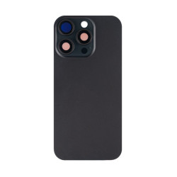 For Apple iPhone 16 Pro Back Glass Without NFC, Enlarged Camera Frame Black Titanium Compatible