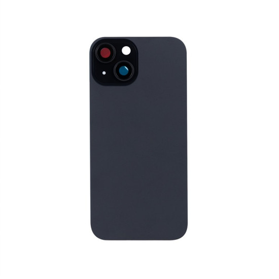 For Apple iPhone 15 Back Glass Without NFC, Enlarged Camera Frame Black Compatible