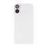 For Apple iPhone 16 Plus Back Glass Without NFC, Enlarged Camera Frame White Compatible