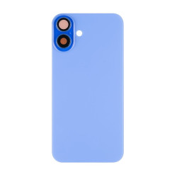 For Apple iPhone 16 Plus Back Glass Without NFC, Enlarged Camera Frame Ultramarine Compatible