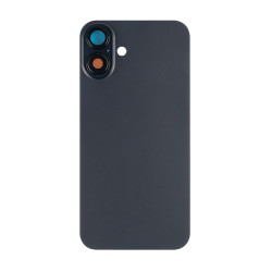 For Apple iPhone 16 Plus Back Glass Without NFC, Enlarged Camera Frame Black Compatible