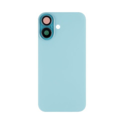 For Apple iPhone 16 Back Glass Without NFC, Enlarged Camera Frame Teal Compatible
