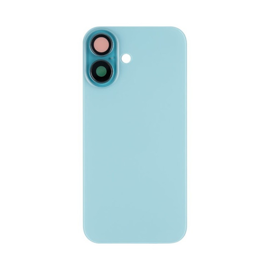 For Apple iPhone 16 Back Glass Without NFC, Enlarged Camera Frame Teal Compatible For Apple iPhone 16 Back Glass Without NFC, Enlarged Camera Frame Teal Compatible