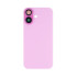 For Apple iPhone 16 Back Glass Without NFC, Enlarged Camera Frame Pink Compatible