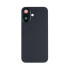 For Apple iPhone 16 Back Glass Without NFC, Enlarged Camera Frame Black Compatible