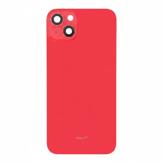 For Apple iPhone 14 Plus Back Glass Without NFC, Enlarged Camera Frame Red Compatible