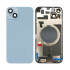 For Apple iPhone 14 Plus Back Glass Without NFC, Enlarged Camera Frame Blue Compatible