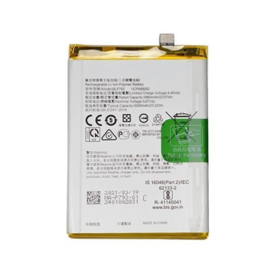 For Realme BLP793 battery 6000mAh for Realme C11 / C12 OEM