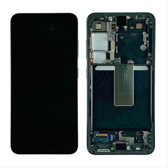 SAMSUNG GALAXY S23 S911B DISPLAY AND DIGITIZER WITH FRAME PHANTOM BLACK SERVICE PACK