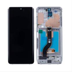 SAMSUNG GALAXY S20 PLUS G985F, S20 PLUS 5G G986F DISPLAY AND DIGITIZER WITH FRAME WHITE SOFT-OLED SAMSUNG GALAXY S20 PLUS G985F, S20 PLUS 5G G986F DISPLAY AND DIGITIZER WITH FRAME WHITE SOFT-OLED
