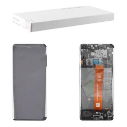 SAMSUNG A127 A12 NACHO ΟΘΟΝΗ+TOUCH SCREEN + LENS GH82-26485A BLACK ORIGINAL SERVICE PACK