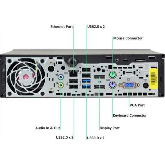 HP Desktop 800 G1 Refurbished Grade A Intel i5-4570S/4GB/320GB HDD/Windows 10 Trial