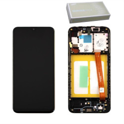 SAMSUNG A202 A20e ΟΘΟΝΗ+TOUCH SCREEN + LENS GH82-20229A BLACK ORIGINAL SERVICE PACK