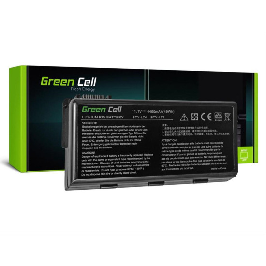 Green Cell Battery for MSI A6000 CR500 CR600 CR700 CX500 CX600 / 11,1V 4400mAh MS01 Green Cell Battery for MSI A6000 CR500 CR600 CR700 CX500 CX600 / 11,1V 4400mAh MS01