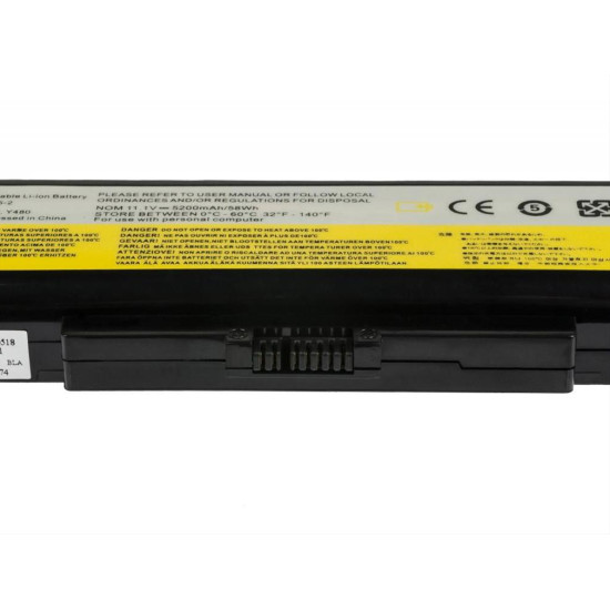 Green Cell PRO Battery for Lenovo Y480 V480 Y580 / 11,1V 5200mAh LE34PRO Green Cell PRO Battery for Lenovo Y480 V480 Y580 / 11,1V 5200mAh LE34PRO