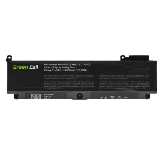 Battery Green Cell 01AV405 01AV406 01AV407 01AV408 for Lenovo ThinkPad T460s T470s LE152