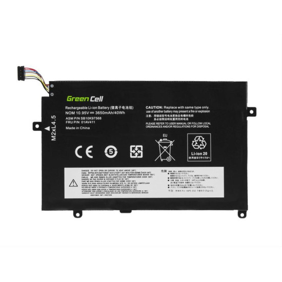 Battery  Green Cell 01AV411 01AV412 01AV413 do Lenovo ThinkPad E470 E475 LE148