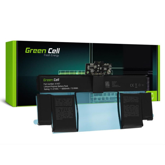 Battery Green Cell A1437 for Apple MacBook Pro 13 A1425 (Late 2012, Early 2013) AP16