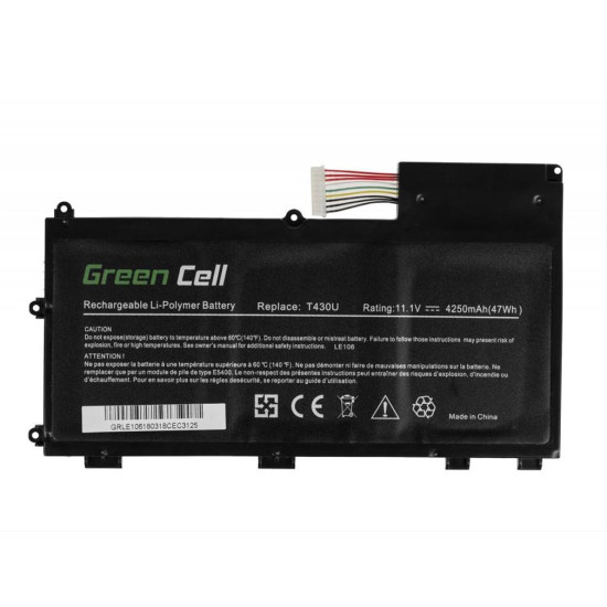 Green Cell Battery for Lenovo ThinkPad T430u / 11,1V 4250mAh LE106