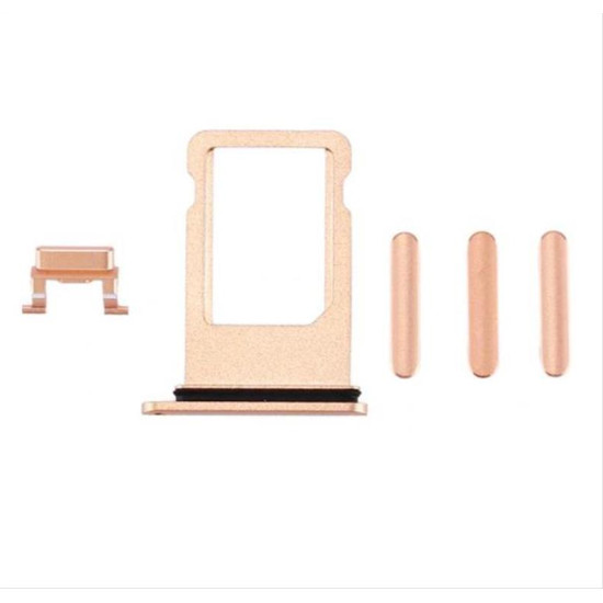 Υποδοχή κάρτας SIM και Side Button για iPhone 8, χρυσό