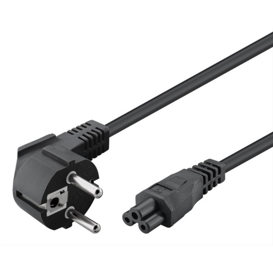 POWERTECH καλώδιο τροφοδοσίας CAB-P035, copper, 3x 0.5mm, 1.5m, μαύρο
