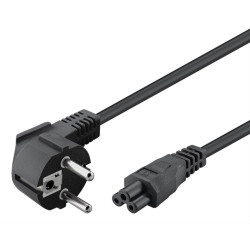 POWERTECH καλώδιο τροφοδοσίας CAB-P035, copper, 3x 0.5mm, 1.5m, μαύρο