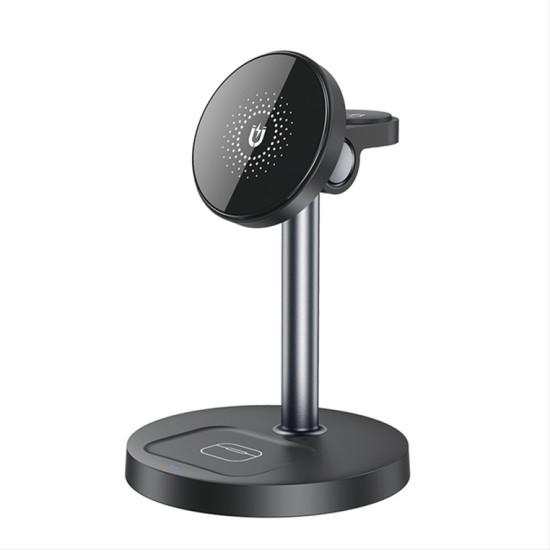 Charging station για κινητό, smartwatch και ακουστικά σε μαύρο χρώμα XO CX038 BLACK COLOR