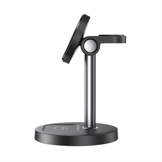 Charging station για κινητό, smartwatch και ακουστικά σε μαύρο χρώμα XO CX038 BLACK COLOR