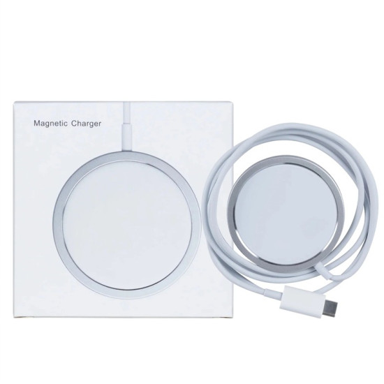 For Apple iPhone 12 To 15 Series Safe Magnetic Fast Wireless Charger 15W White Retail Box