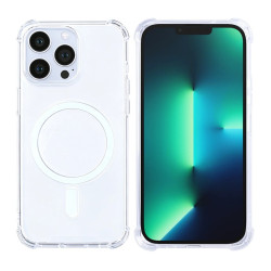 Rixus Anti-Burst Case With MagSafe Compatible For Apple iPhone 13 Pro Max Transparent