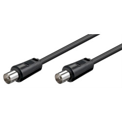 POWERTECH καλώδιο κεραίας RF αρσενικό - RF αρσενικό CAB-V007, μαύρο, 1.5m POWERTECH καλώδιο κεραίας RF αρσενικό - RF αρσενικό CAB-V007, μαύρο, 1.5m