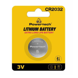 POWERTECH μπαταρία λιθίου PT-1208, CR2032, 3V, 1τμχ